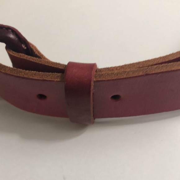 EUC Authentic Red Leather Belt Made In Mexico - Picture 5 of 6